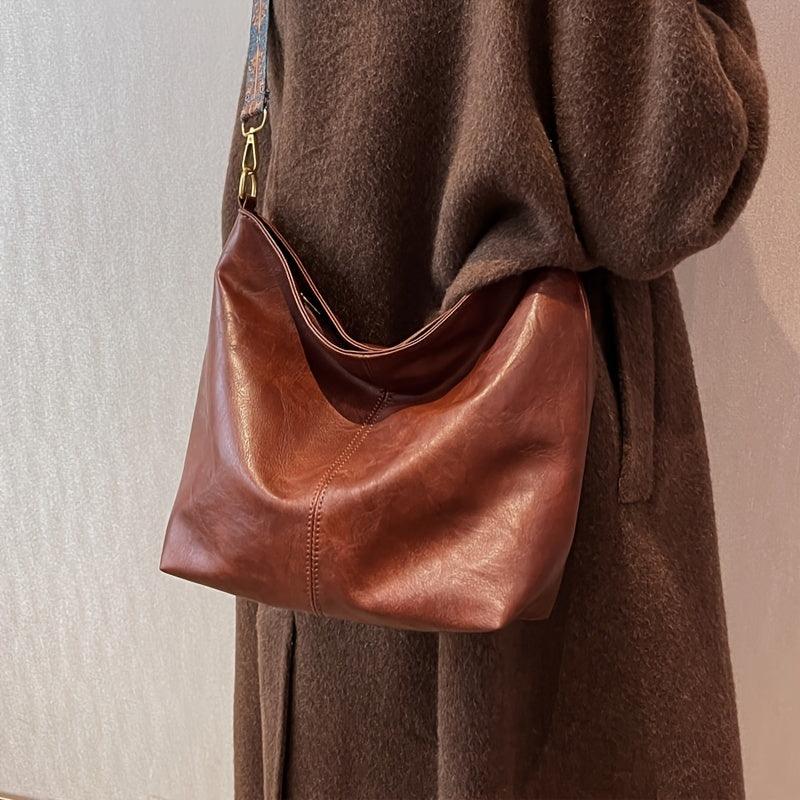 Alora - Vintage kožená crossbody kabelka z PU kůže