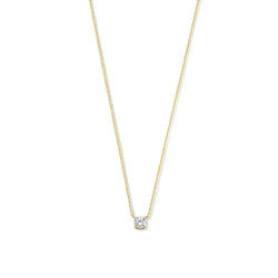 Náhrdelník s kamenem Moissanite Cléa | Zlato