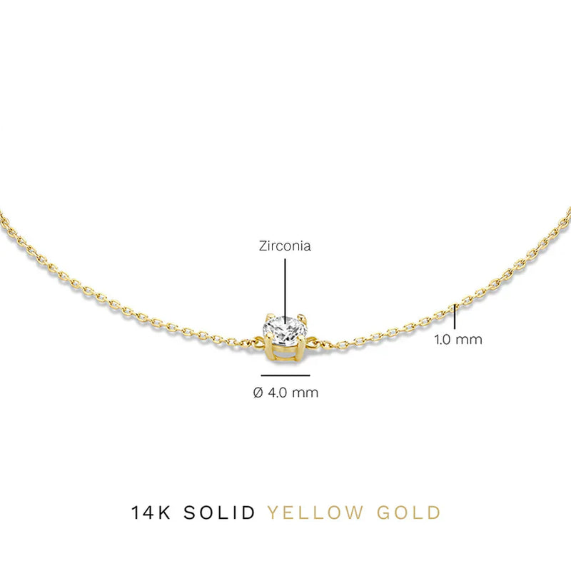 Náramek s kamenem Moissanite Cléa | Zlato