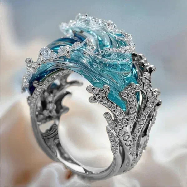 Azure Pledge Prsten | Zlato 18k
