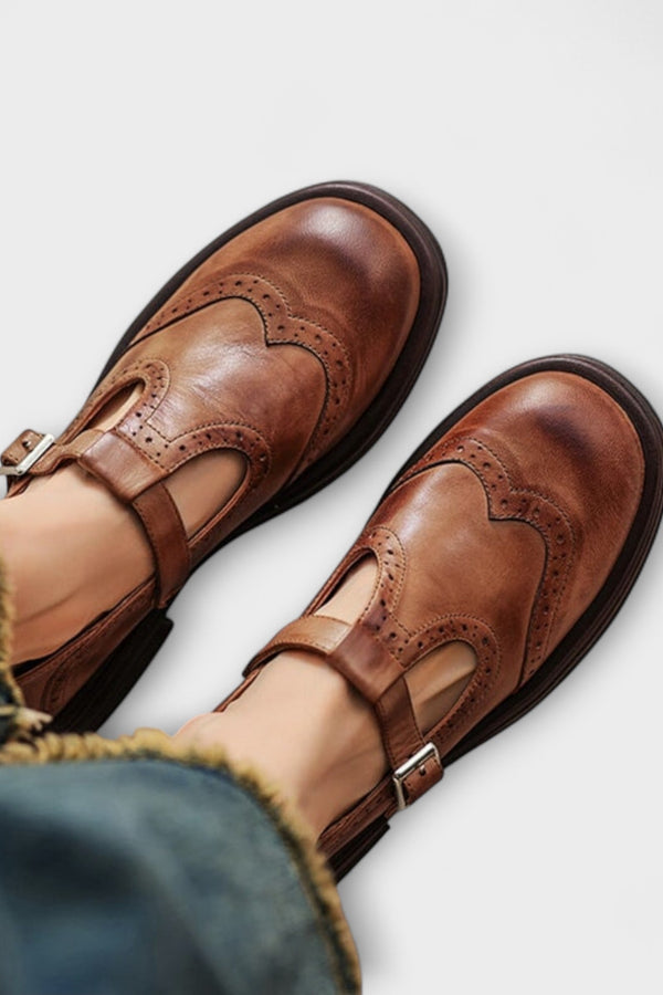Elegantní kožené Mary Janes