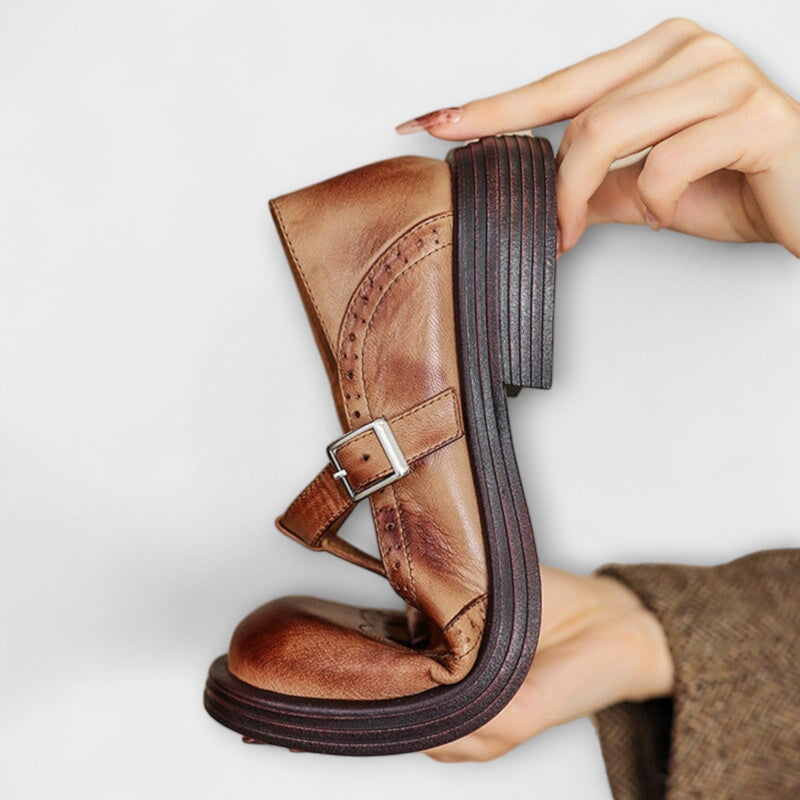 Elegantní kožené Mary Janes