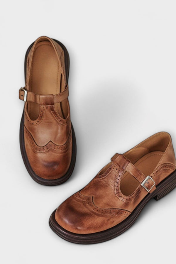 Elegantní kožené Mary Janes