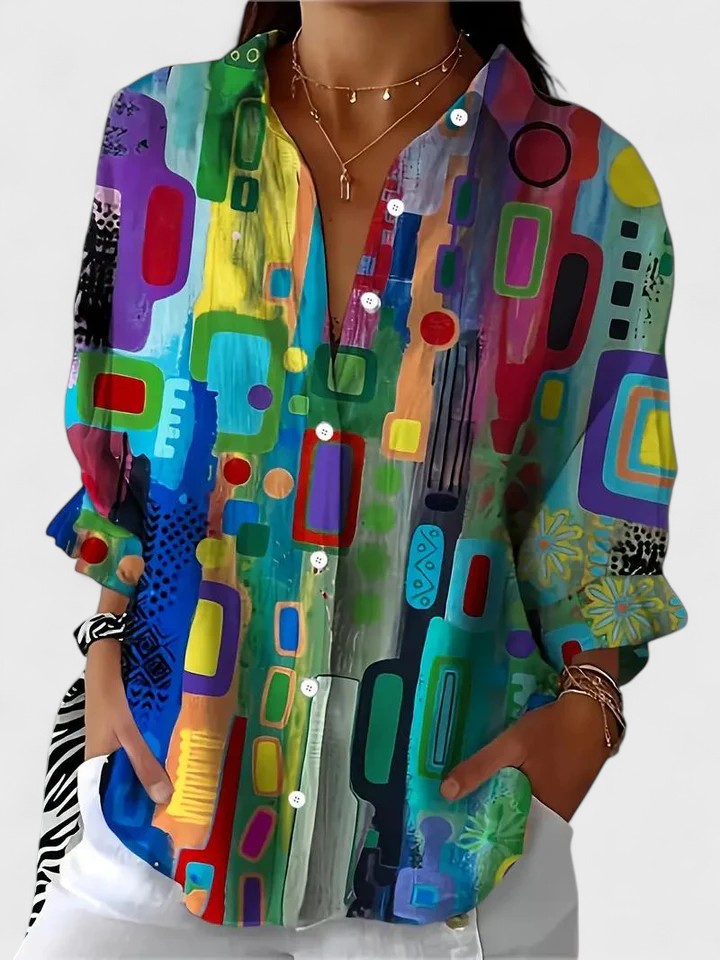 Rose™ | Elegantní geometrický vzor halenka