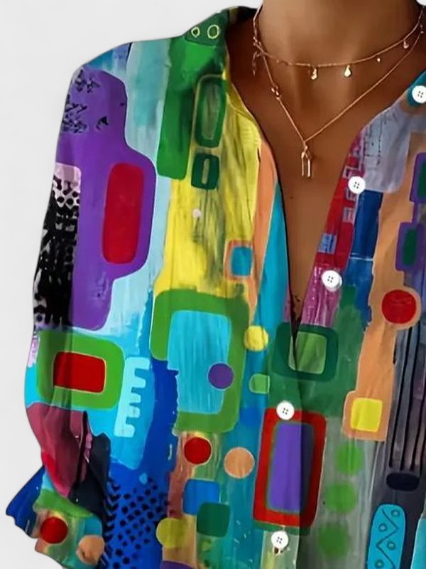 Rose™ | Elegantní geometrický vzor halenka